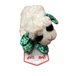 Multipet Plush Lamb Chop St Patricks Day Shamrock 10.5" Green Patrick's Dog Toy